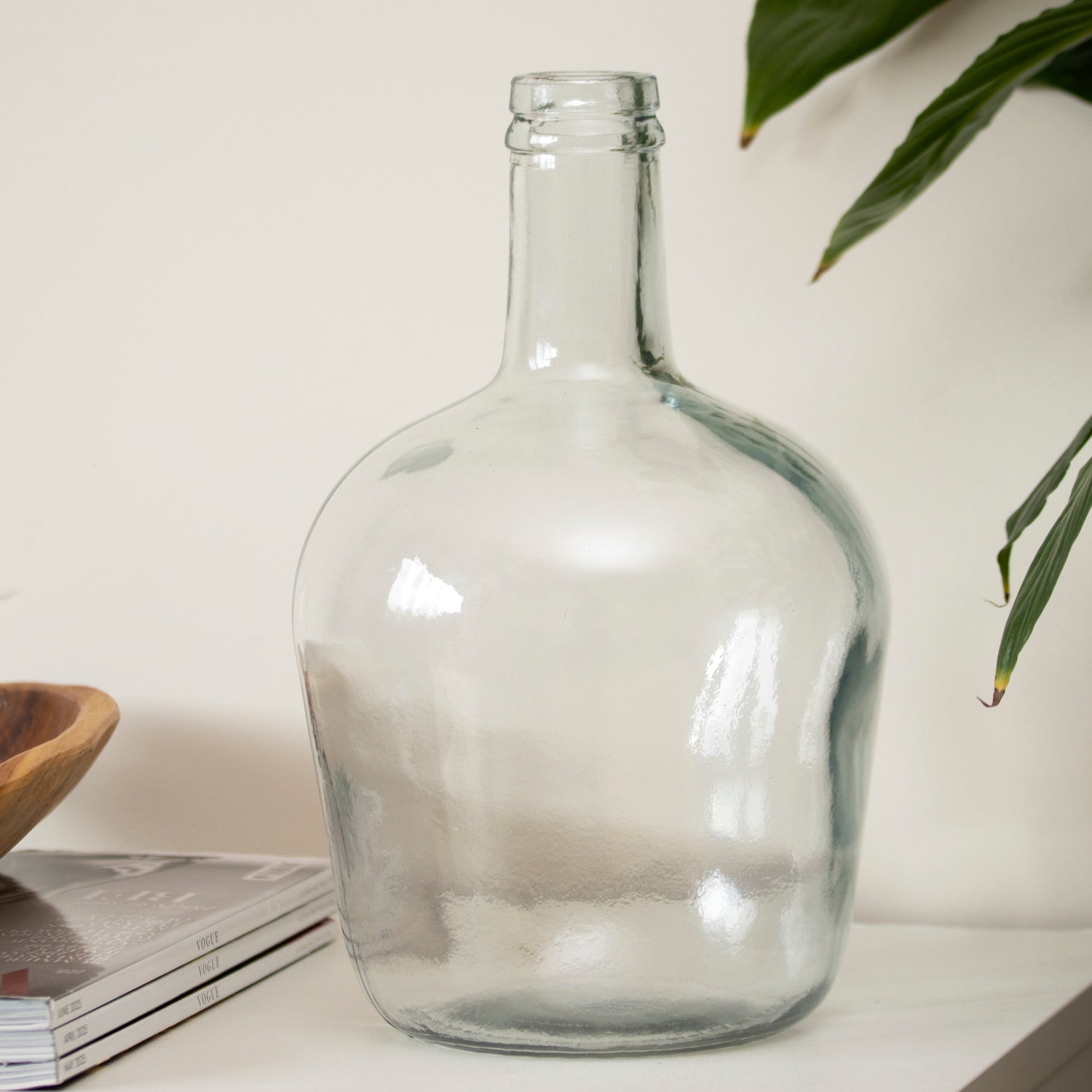 Recycled Glass Clear Bottle Vase