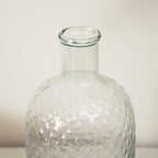 Recycled Glass Clear Honeycomb Bottle Vase
