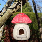 Red Terracotta Mushroom Bird House
