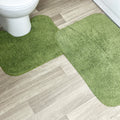 Forest Green Bath And Pedestal Mat Set