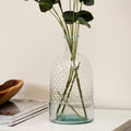 Recycled Glass Clear Honeycomb Bottle Vase