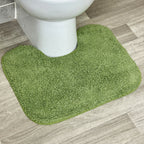 Forest Green Bath And Pedestal Mat Set
