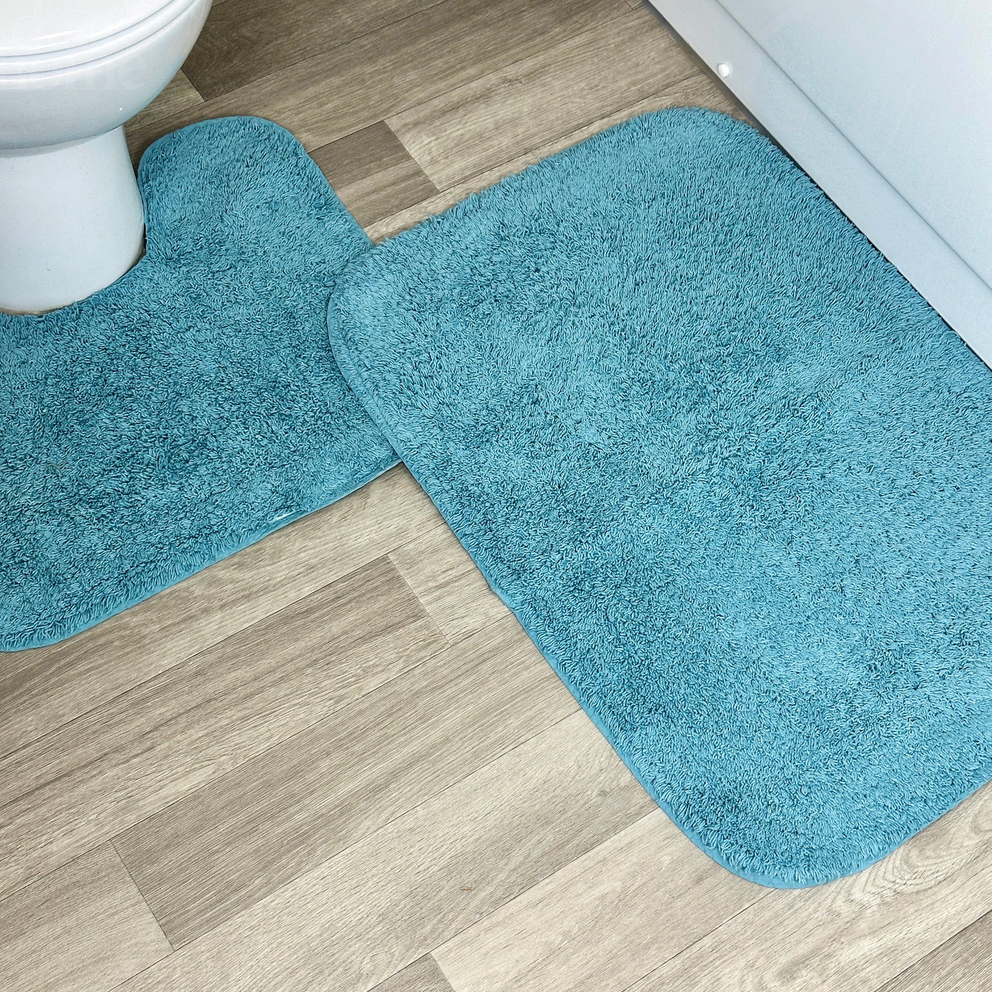 Blue bath mat clearance set