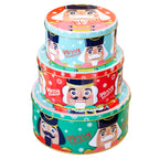 Set Of 3 Christmas Nutcracker Nesting Cake Tins