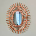 Oval Rattan Wall Mirror