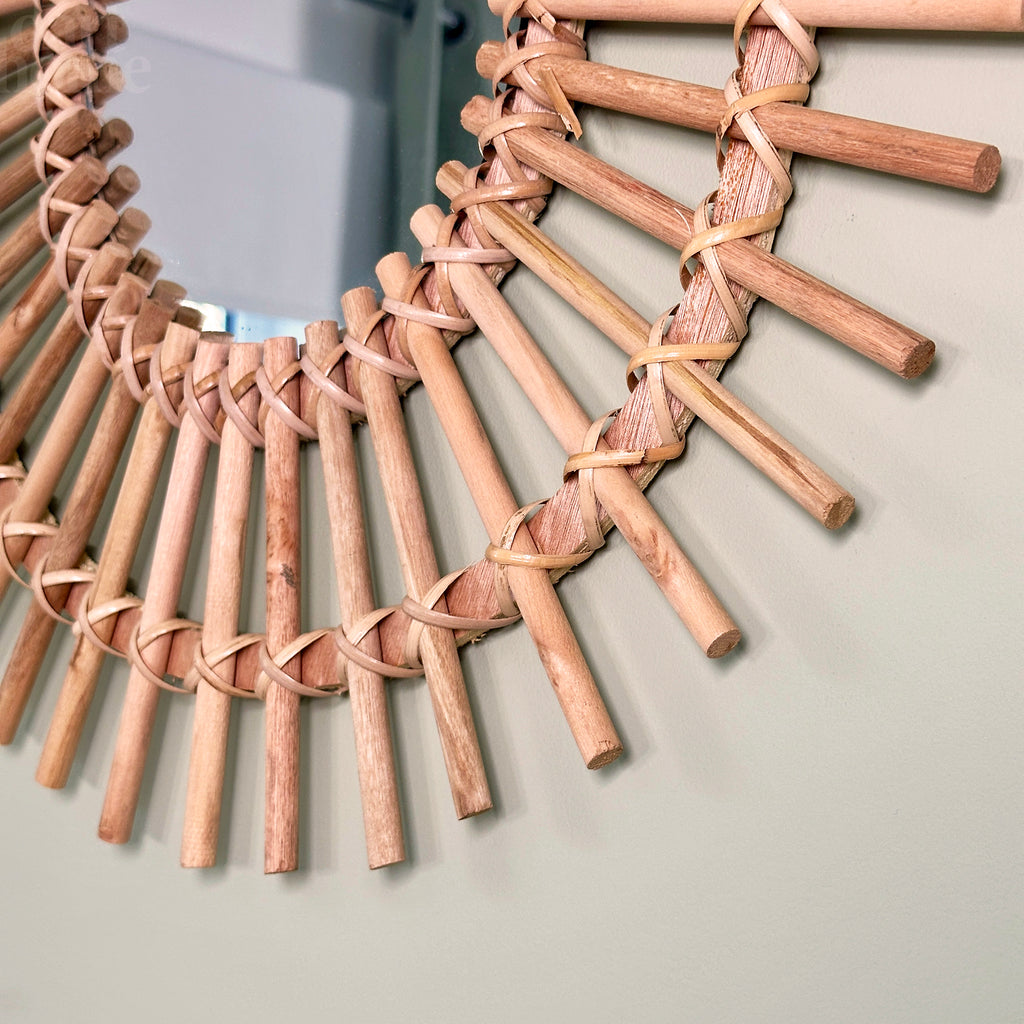Oval Rattan Wall Mirror