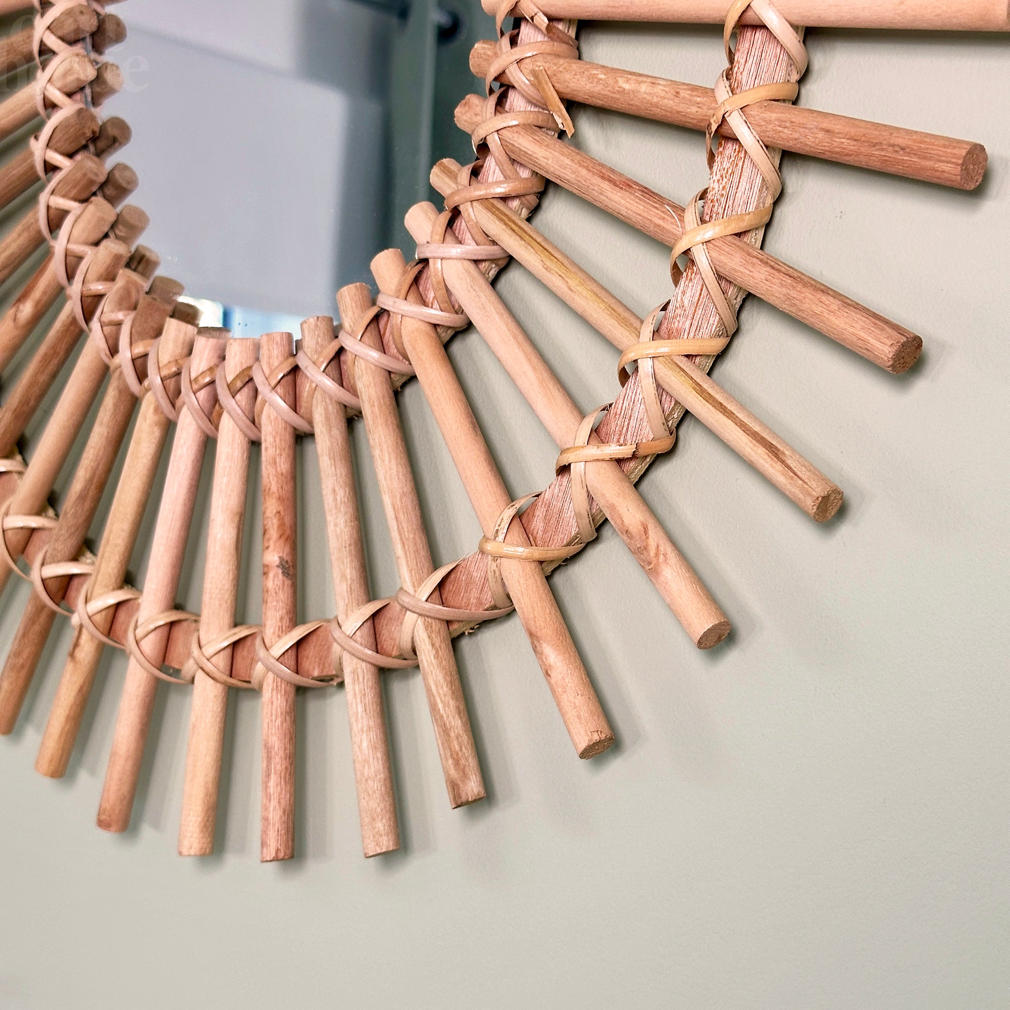 Oval Rattan Wall Mirror