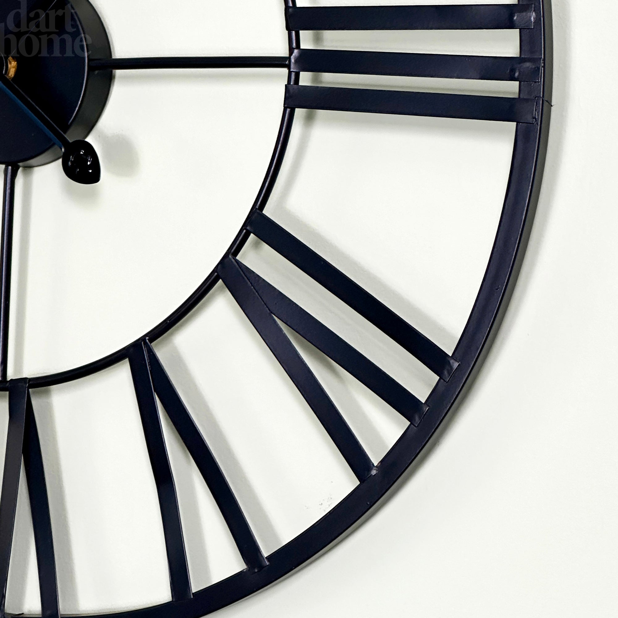 Black Metal Skeleton 47cm Wall Clock