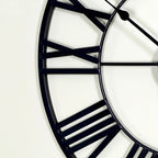 Black Metal Skeleton 47cm Wall Clock