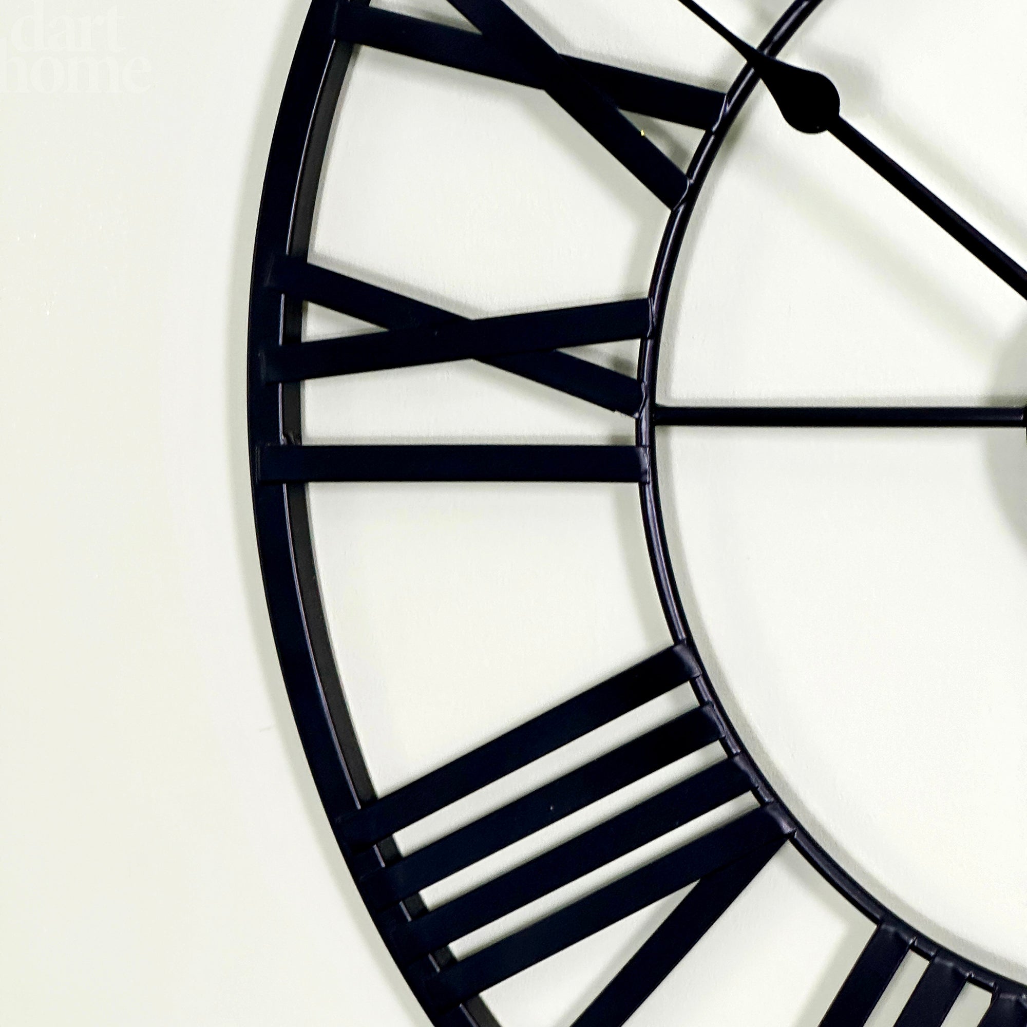 Black Metal Skeleton 47cm Wall Clock
