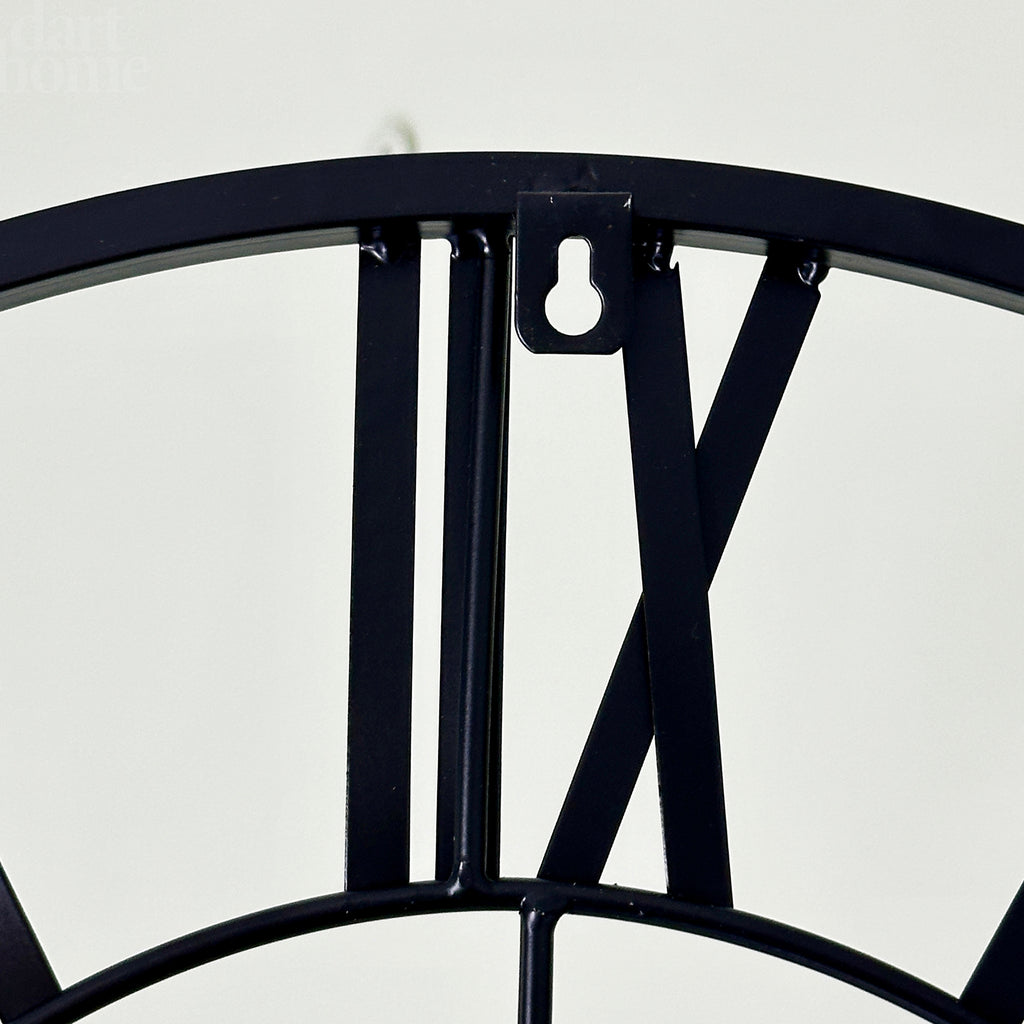 Black Metal Skeleton 47cm Wall Clock