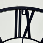 Black Metal Skeleton 47cm Wall Clock