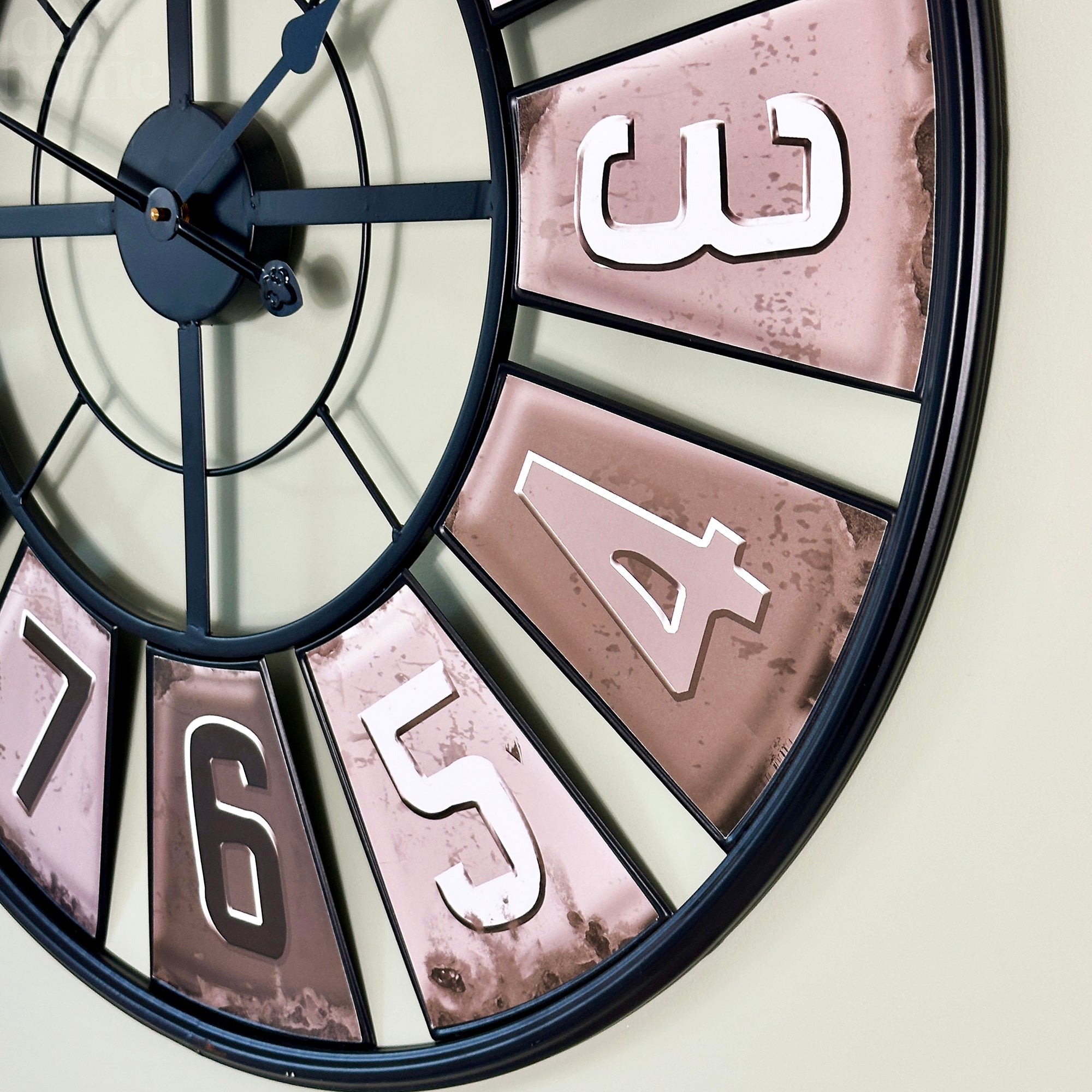 Black Cut Out Numbers 80cm Wall Clock