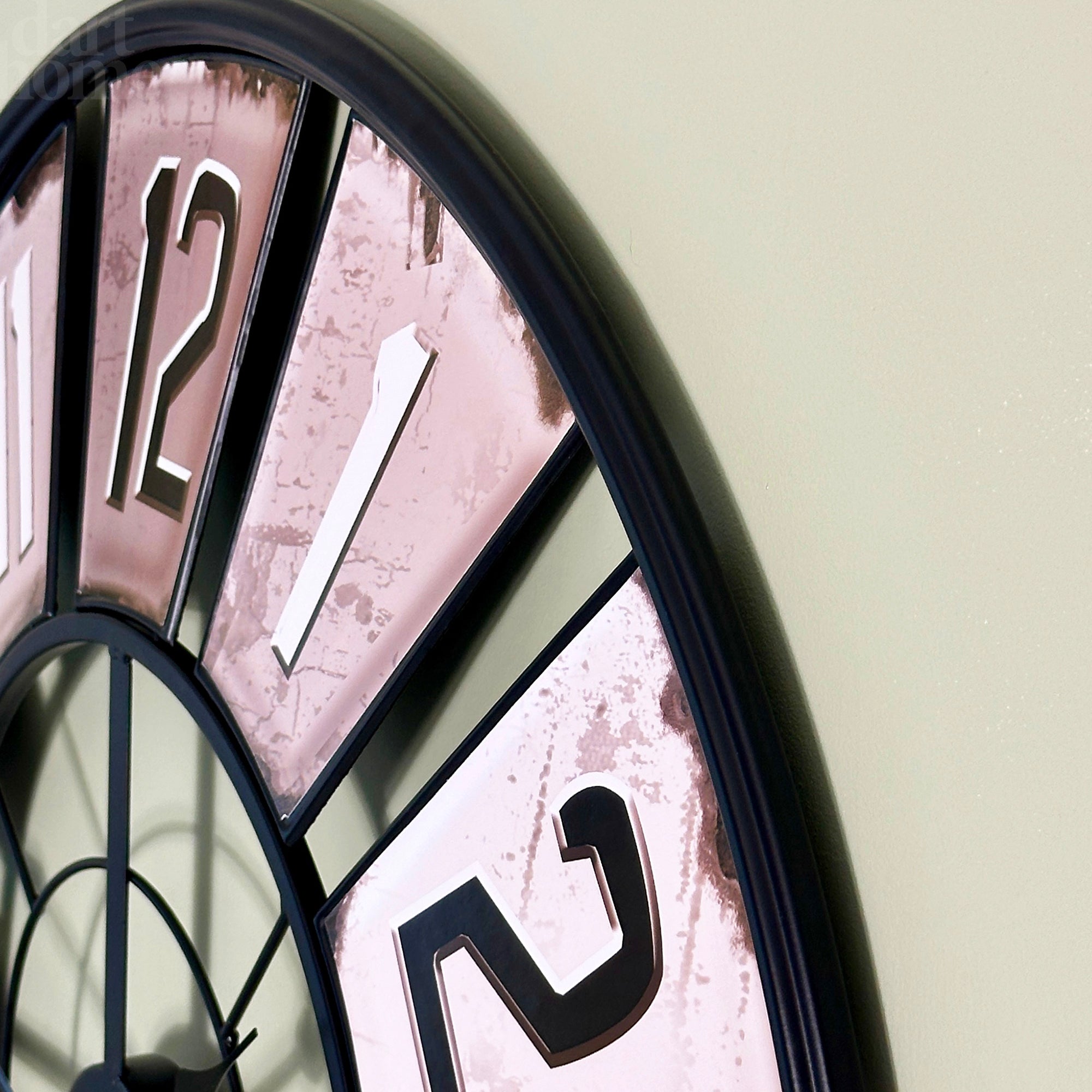 Black Cut Out Numbers 80cm Wall Clock