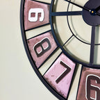 Black Cut Out Numbers 80cm Wall Clock