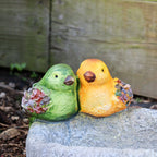 Stone Effect Birds On Rock Bird Bath / Feeder