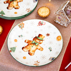 Set Of 4 Gingerbread Man Dinner Plates
