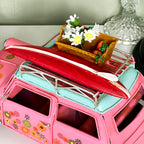 Vintage Pink Floral Car Ornament