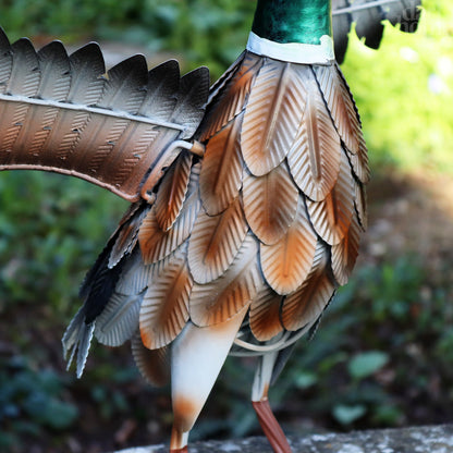 Metal Wings Spread Duck Garden Ornament