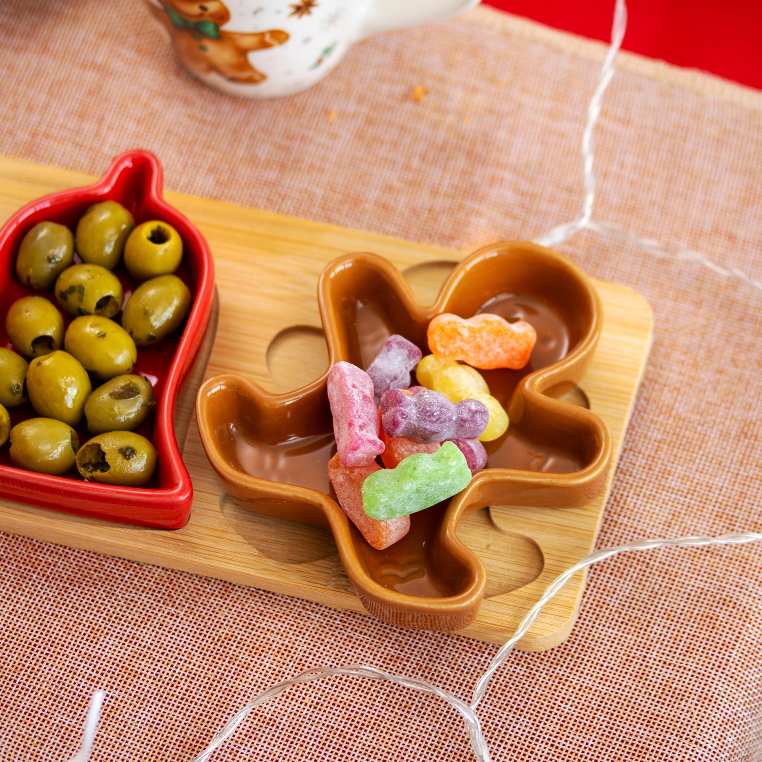5 Piece Festive Christmas Bowl & Tray Set