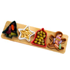5 Piece Festive Christmas Bowl & Tray Set