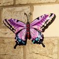 Metal Pink Butterfly Wall Art