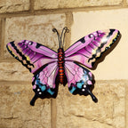 Metal Pink Butterfly Wall Art