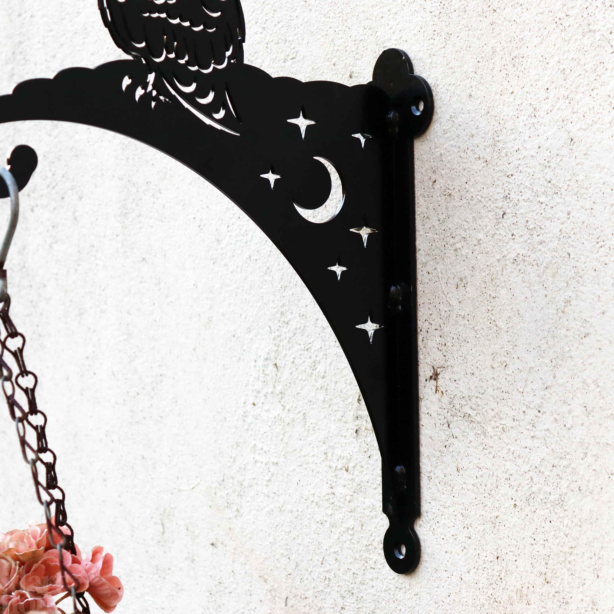 Steel Night Owl Hanging Basket Bracket