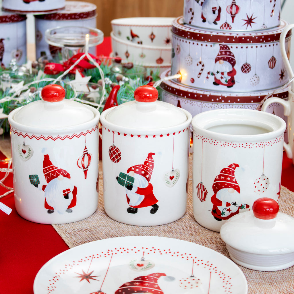 Set mit 3 Weihnachts-Gonk-Vorratsgläsern