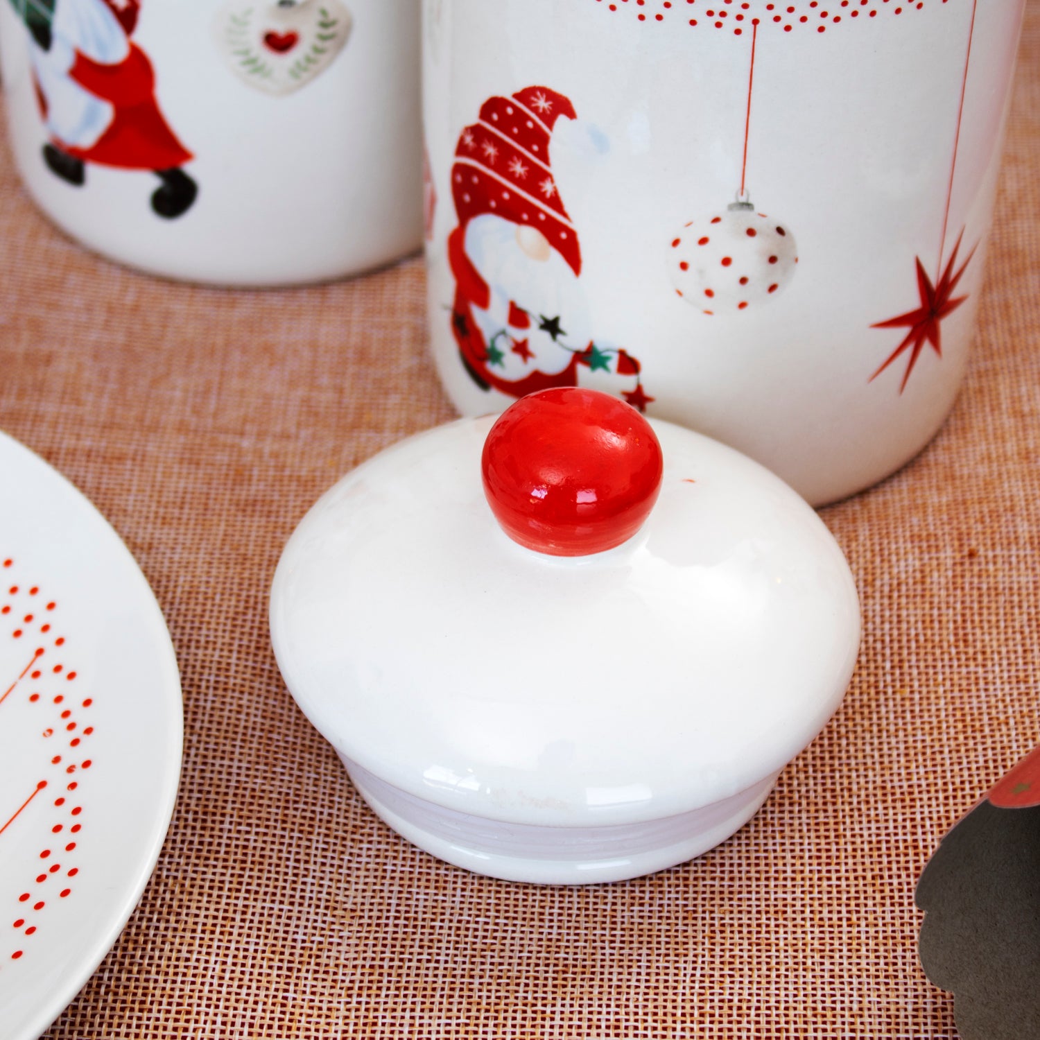 Set mit 3 Weihnachts-Gonk-Vorratsgläsern