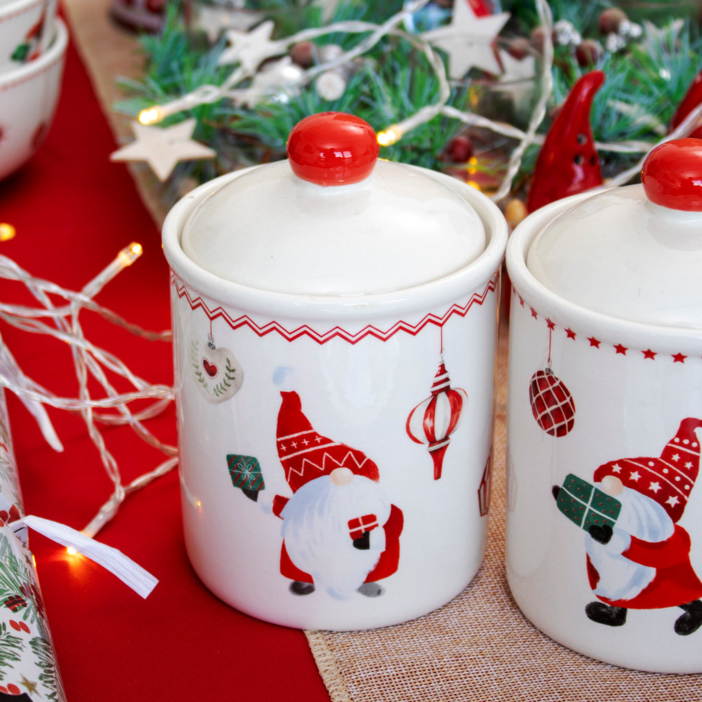 Set mit 3 Weihnachts-Gonk-Vorratsgläsern
