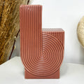 Earthy Red Textured Swirl Vase