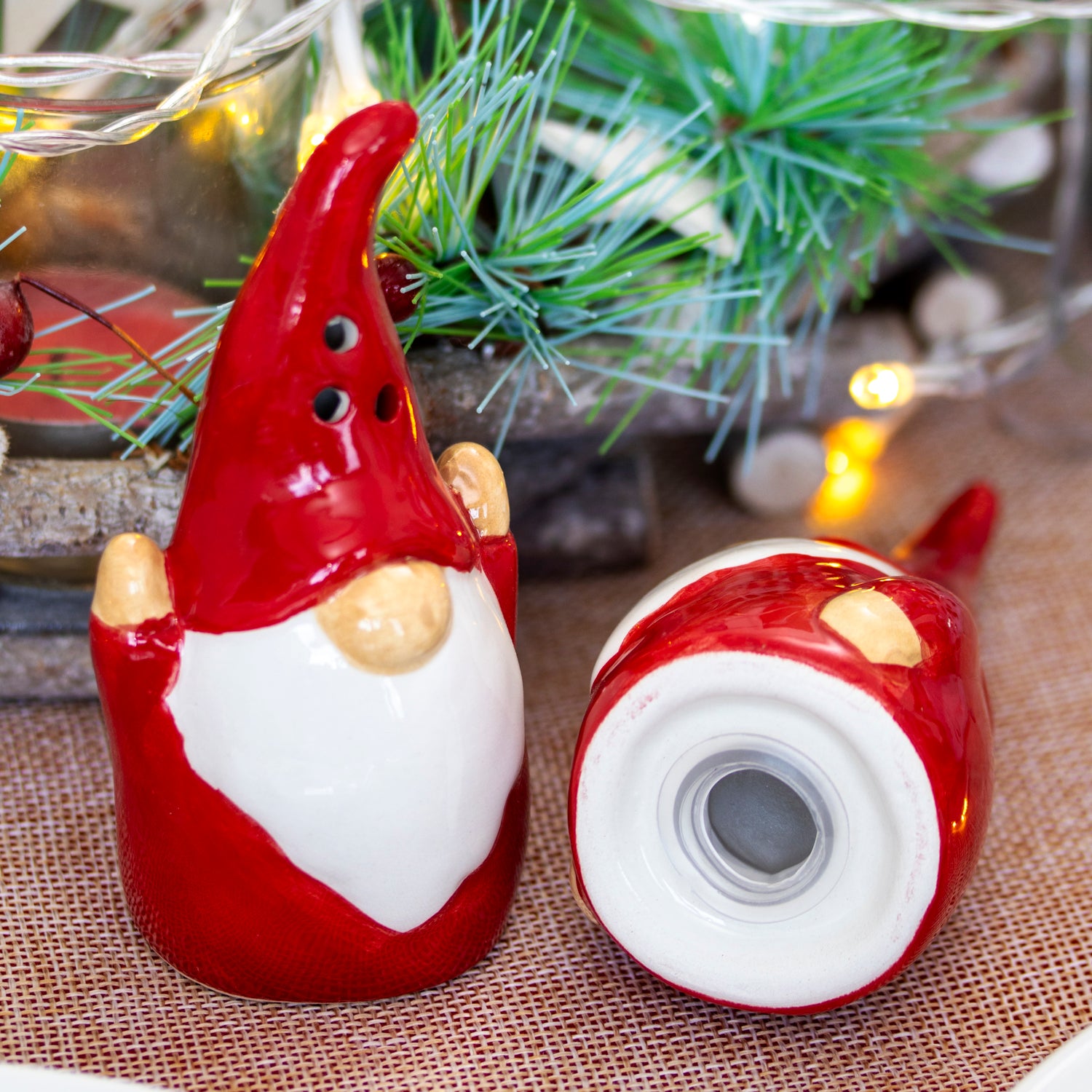 Red Christmas Gonk Salt & Pepper Shakers