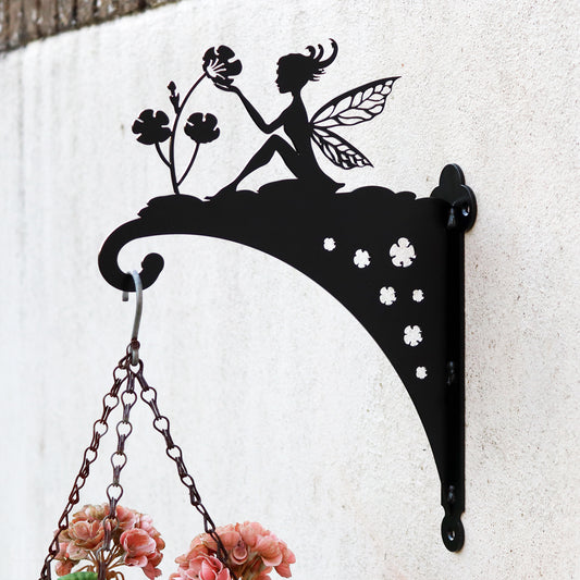 Steel Flower Fairy Hanging Basket Bracket
