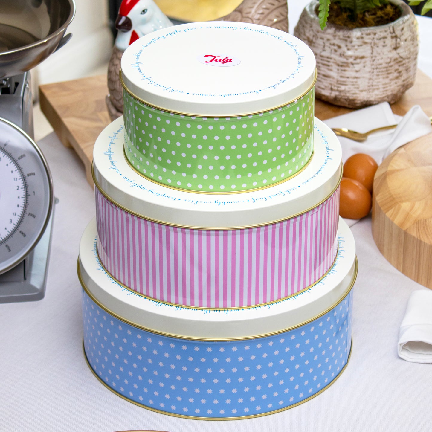 Set Of 3 Tala Originals Round Cake Tins Nest