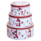 Set Of 3 Christmas Gonk Nesting Cake Tins