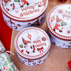 Set Of 3 Christmas Gonk Nesting Cake Tins