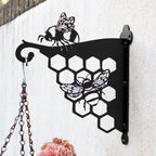 Steel Honeycomb Bees Hanging Basket Bracket