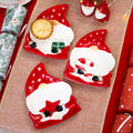 Set Of 3 Red Christmas Gonk Serving Plates