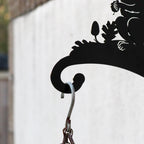 Steel Snacking Squirrel Hanging Basket Bracket