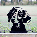 Peeking Dachshund Silhouette Fence Topper