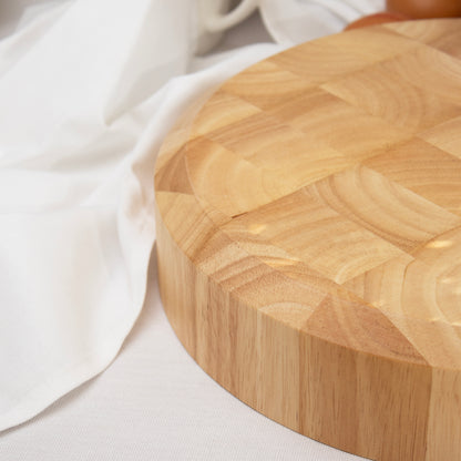 Round Thick End Grain Chopping Board