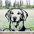 Peeking Retriever Silhouette Fence Topper