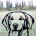 Peeking Retriever Silhouette Fence Topper