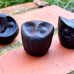 Set Of 3 Cast Iron Mini Celtic Owls