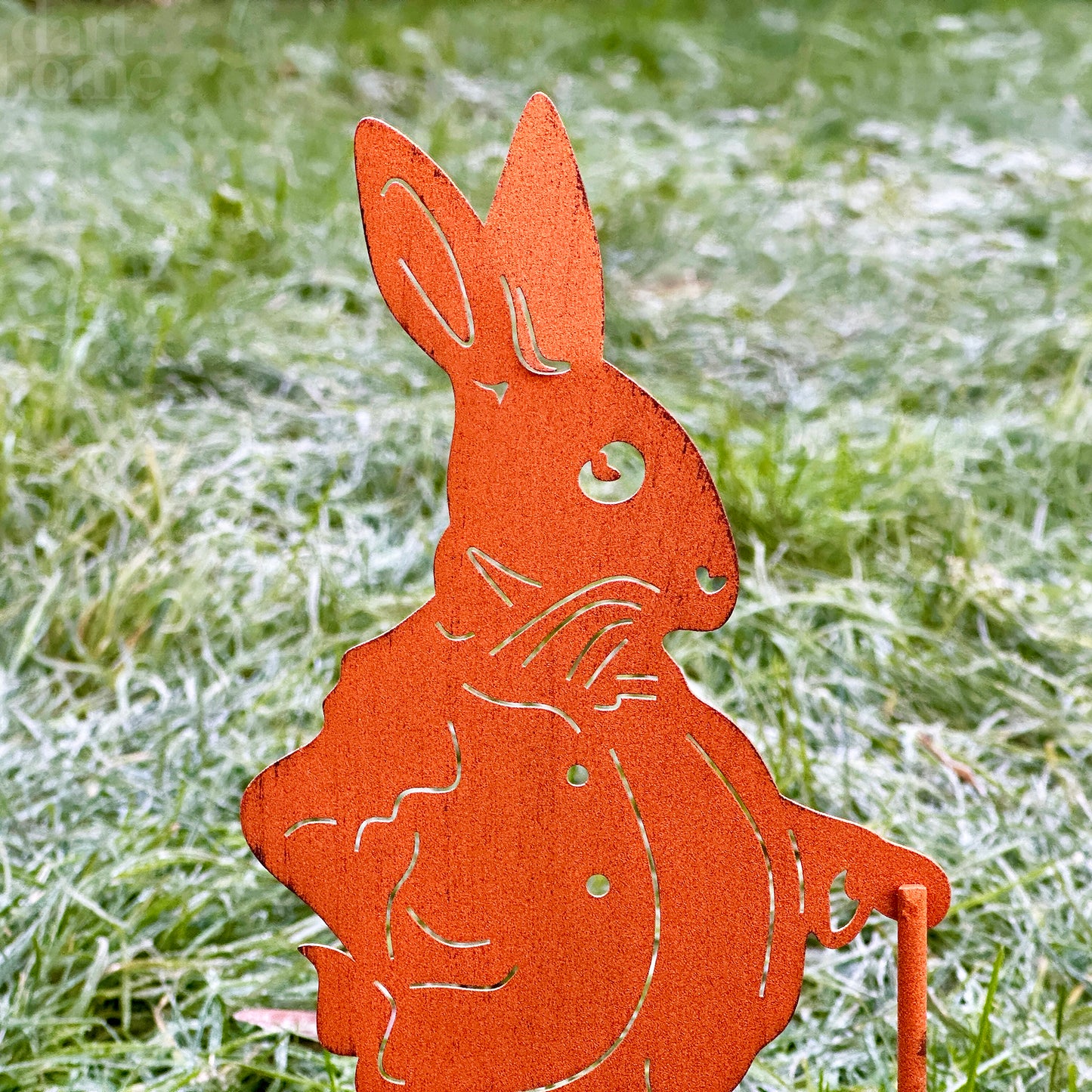 Rust Mr Rabbit Garden Stake