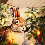 Light Up Winter Woodland Hare Cushion