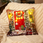 Light Up Traditional Christmas Scene Cushion