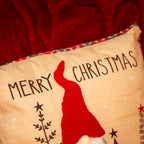 Hessian Tartan Christmas Gnome Cushion