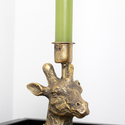 Antique Gold Giraffe Candlestick Holder